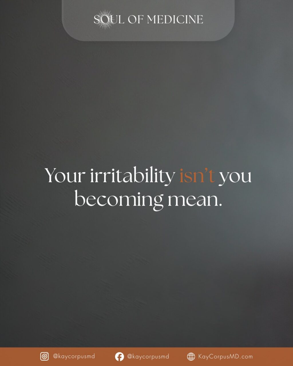 Instagram post from kaycorpusmd. This post is in position 1.